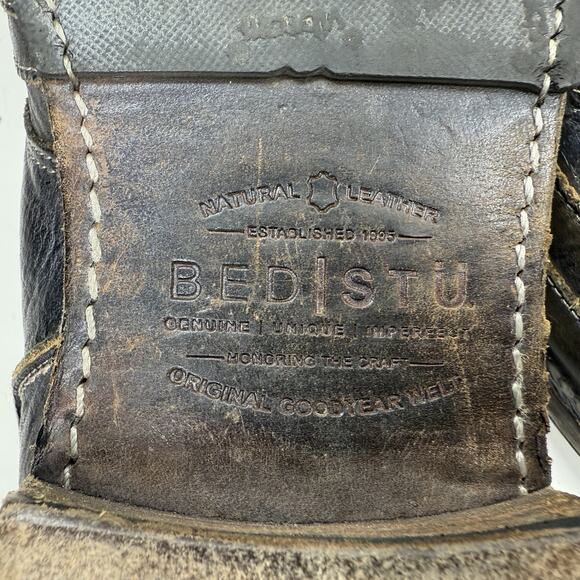 Bed Stu Men's Basalt Derby Wingtip Gray Brown Leather Mens Size 11 - Picture 12 of 12